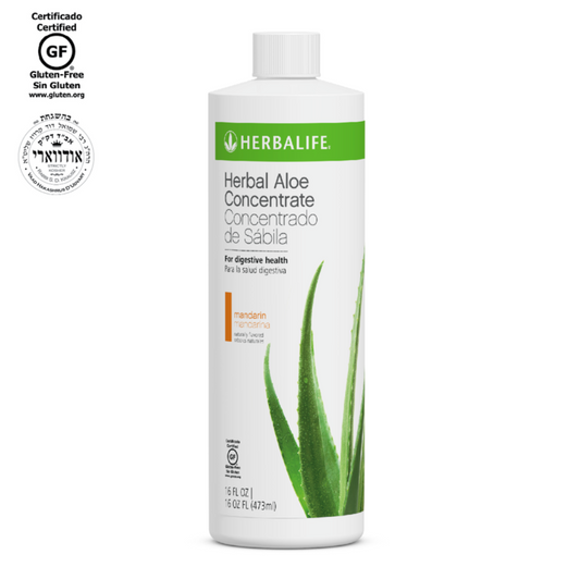 Herbal Aloe Concentrate Mandarin Flavor – Aloe Vera Drink Concentrate Pint
