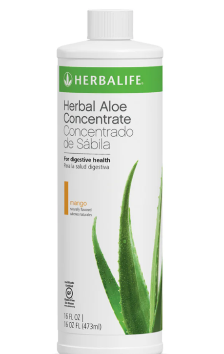 Herbal Aloe Concentrate Mango Flavor – Aloe Vera Drink, 1 Pint
