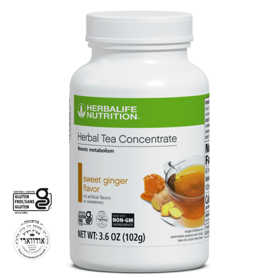 Herbal Tea Concentrate Sweet Ginger – Non-GMO, Caffeine-Free Herbal Beverage
